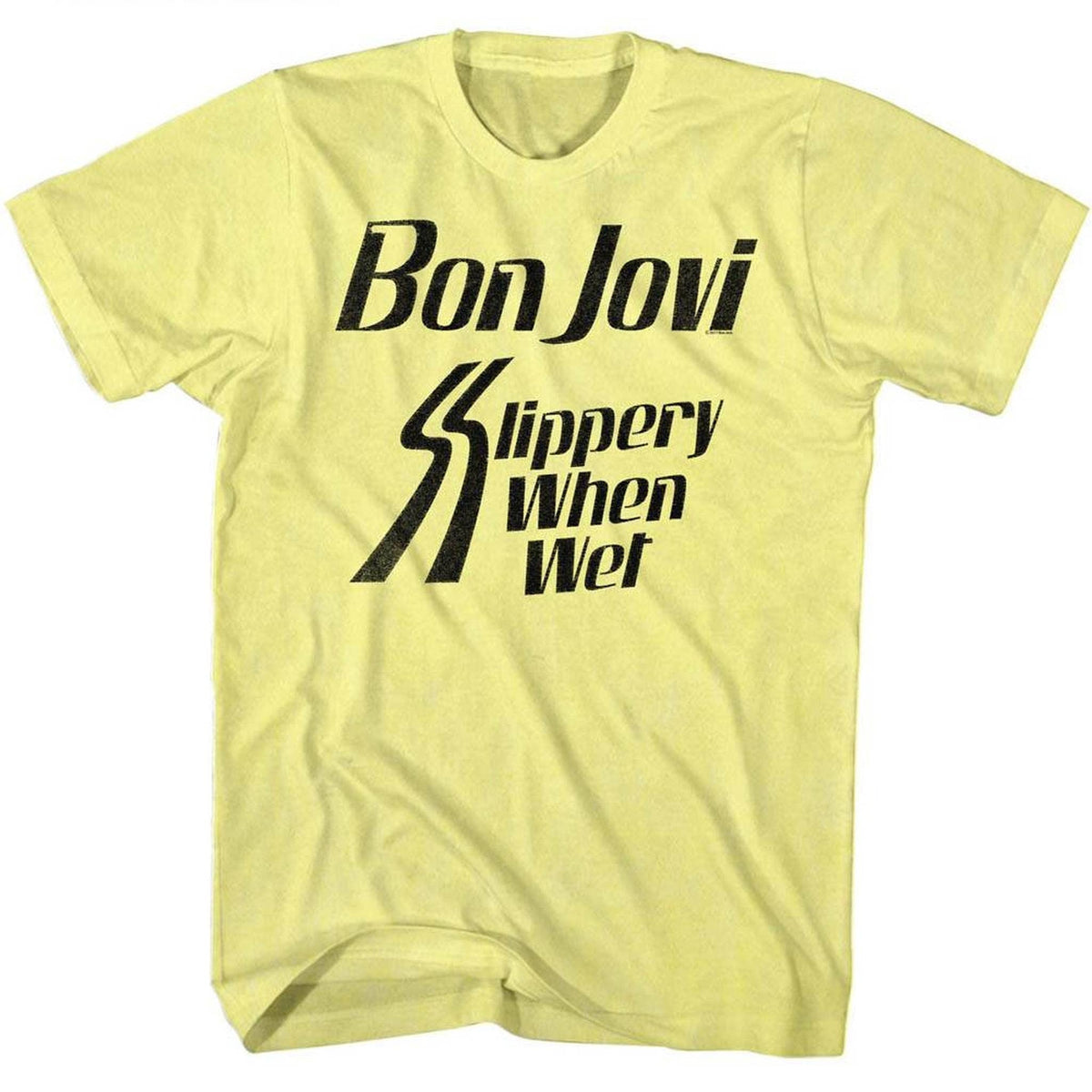 Bon Jovi Slippery Wet Yellow Heather Unisex