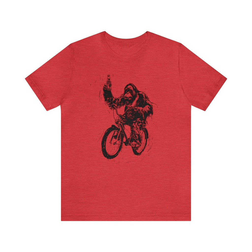 Orangutan Beer Drinking Biking Tee Unisex