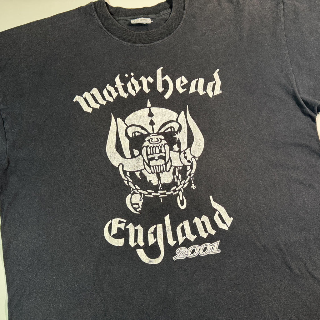 Vintage 2001 Mot Rhead Authentic Distressed Y2k Heavy Metal Band Tour Faded Black Tee Xl