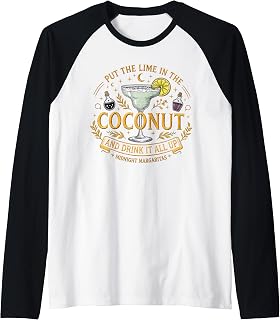 Vintage Coconut Margaritas Retro Halloween Magic Practical Raglan Baseball Tee