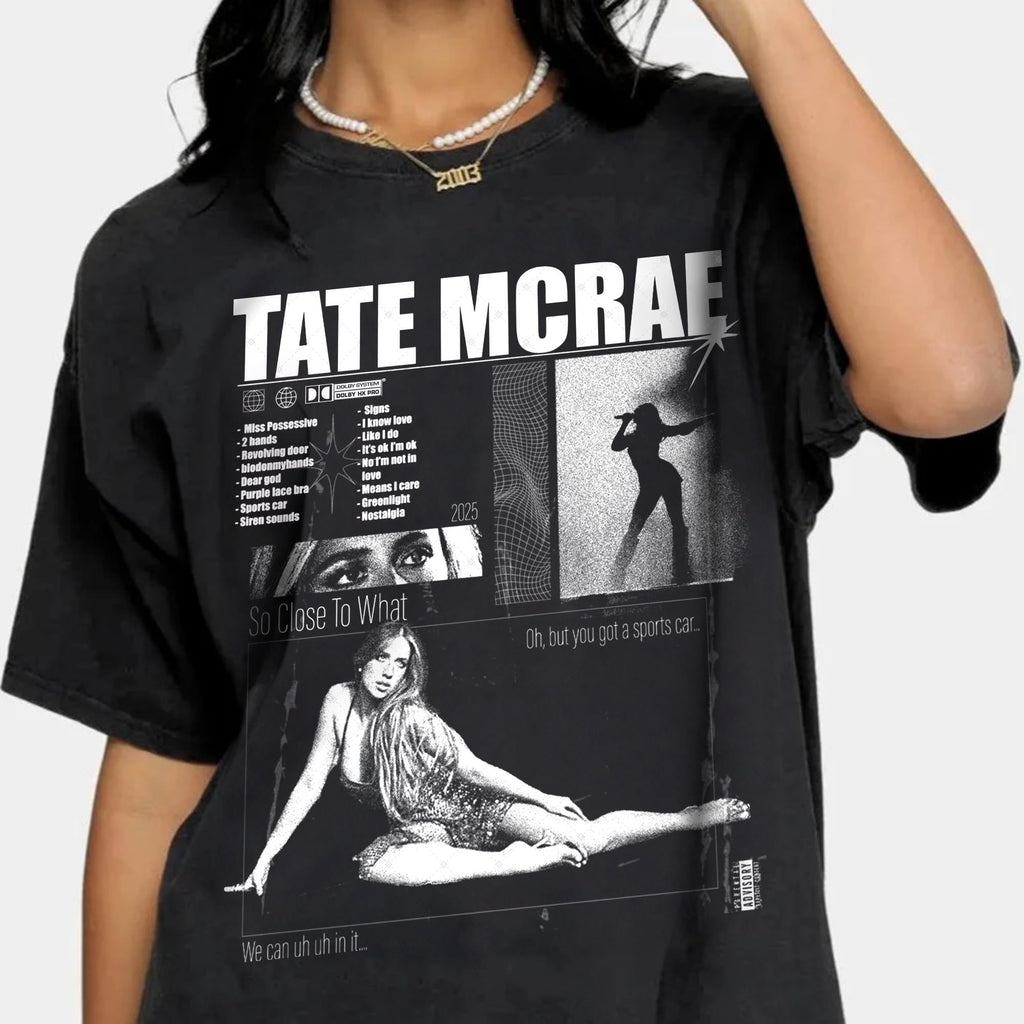 Vintage Tate Mcrae Concert Tee Tate Mcrae T8 Mcrae Fan Pop Star Merch Tour