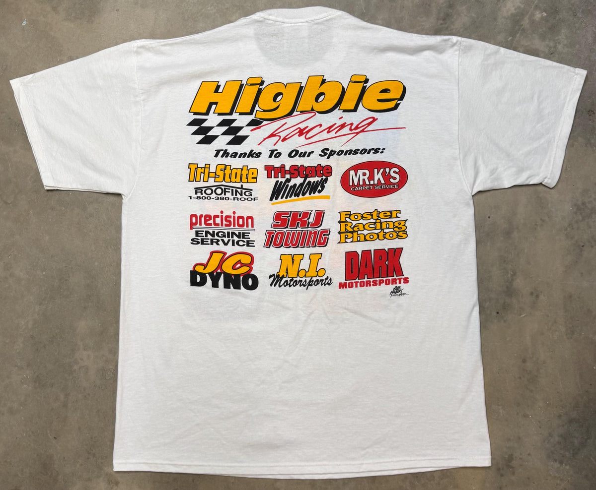 Vintage 90s Jerry Higbie 97 Higbie Racing Modified Racing Tee Xl