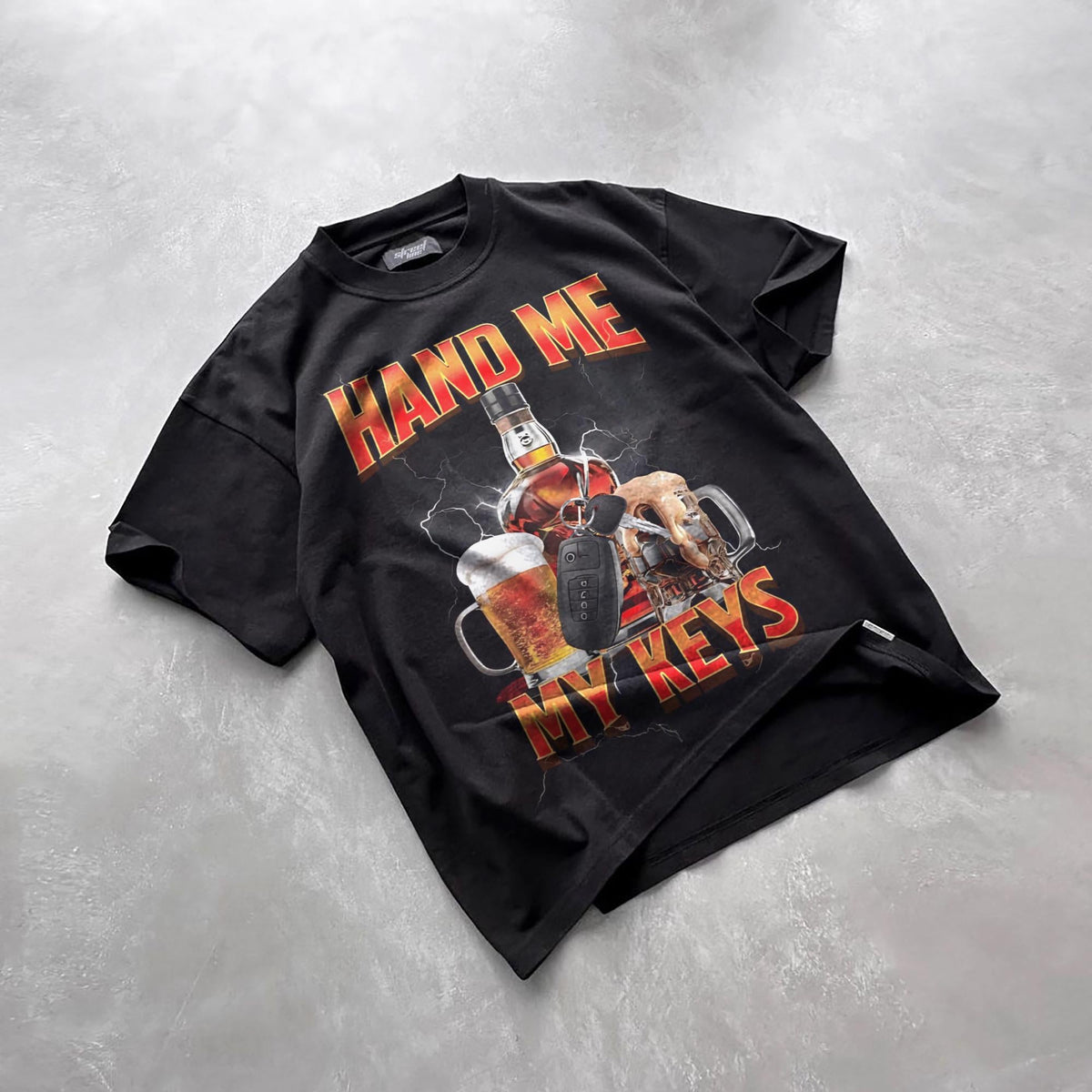 Hand Keys Meme Tee Offensive Humor Unisex