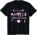 Threenager Happy 3rd Bday Party Years Old Girl Unisex