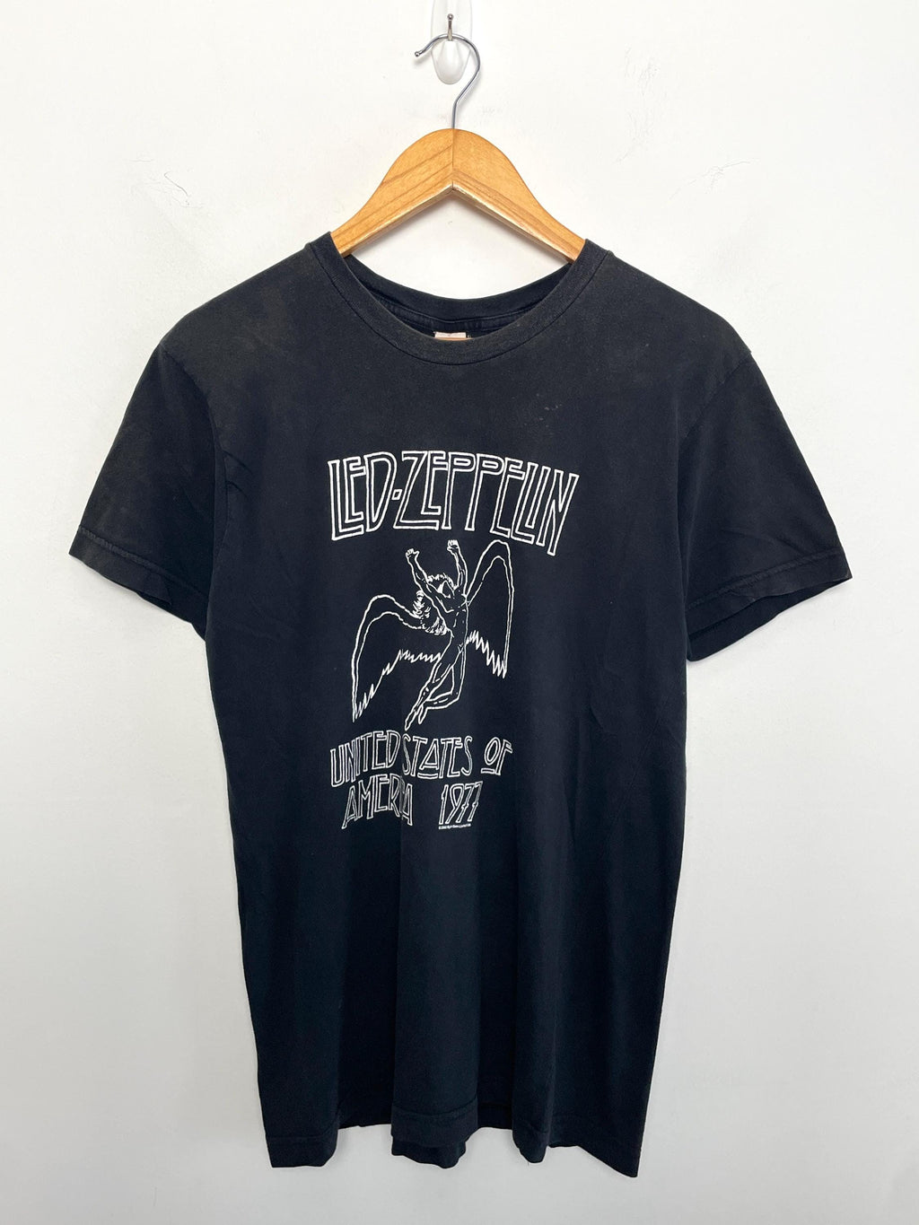 Vintage 2002 Led Zeppelin 1977 Tour America Made Usa Rock Band Concert Fits Size Medium