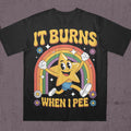 Saying Burns Pee 90s Vintage Bootleg Unisex