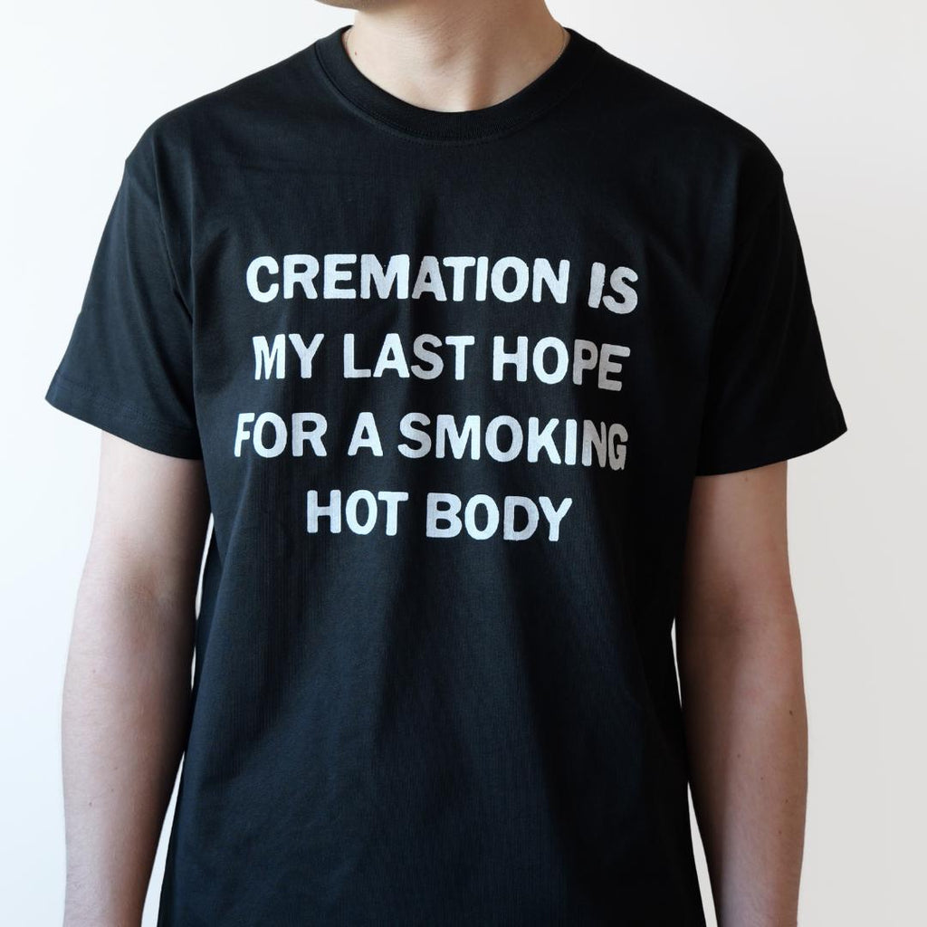 Slogan Organic Heavy Tee Cremation Last Hope Unisex