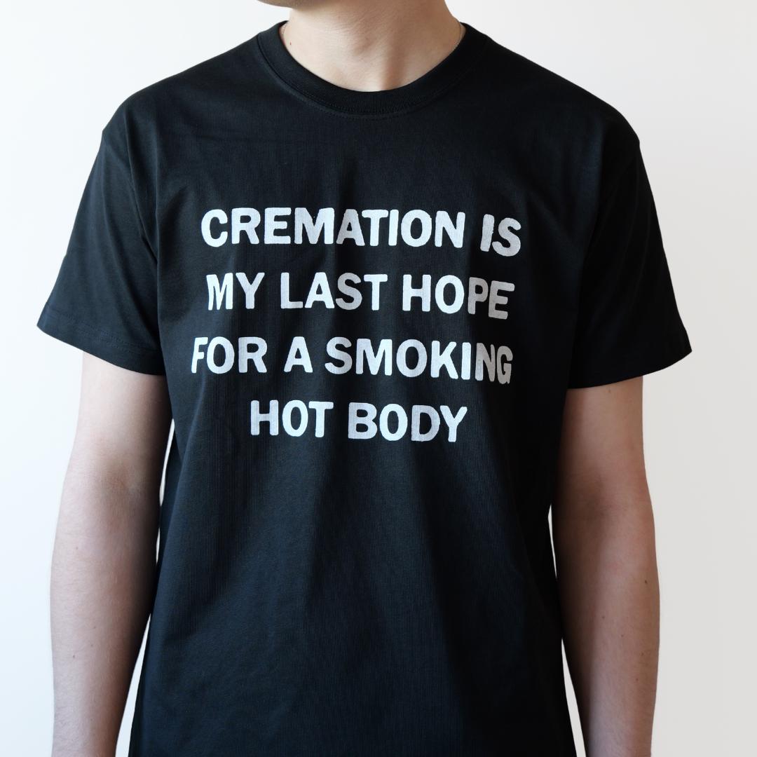 Slogan Organic Heavy Tee Cremation Last Hope Unisex