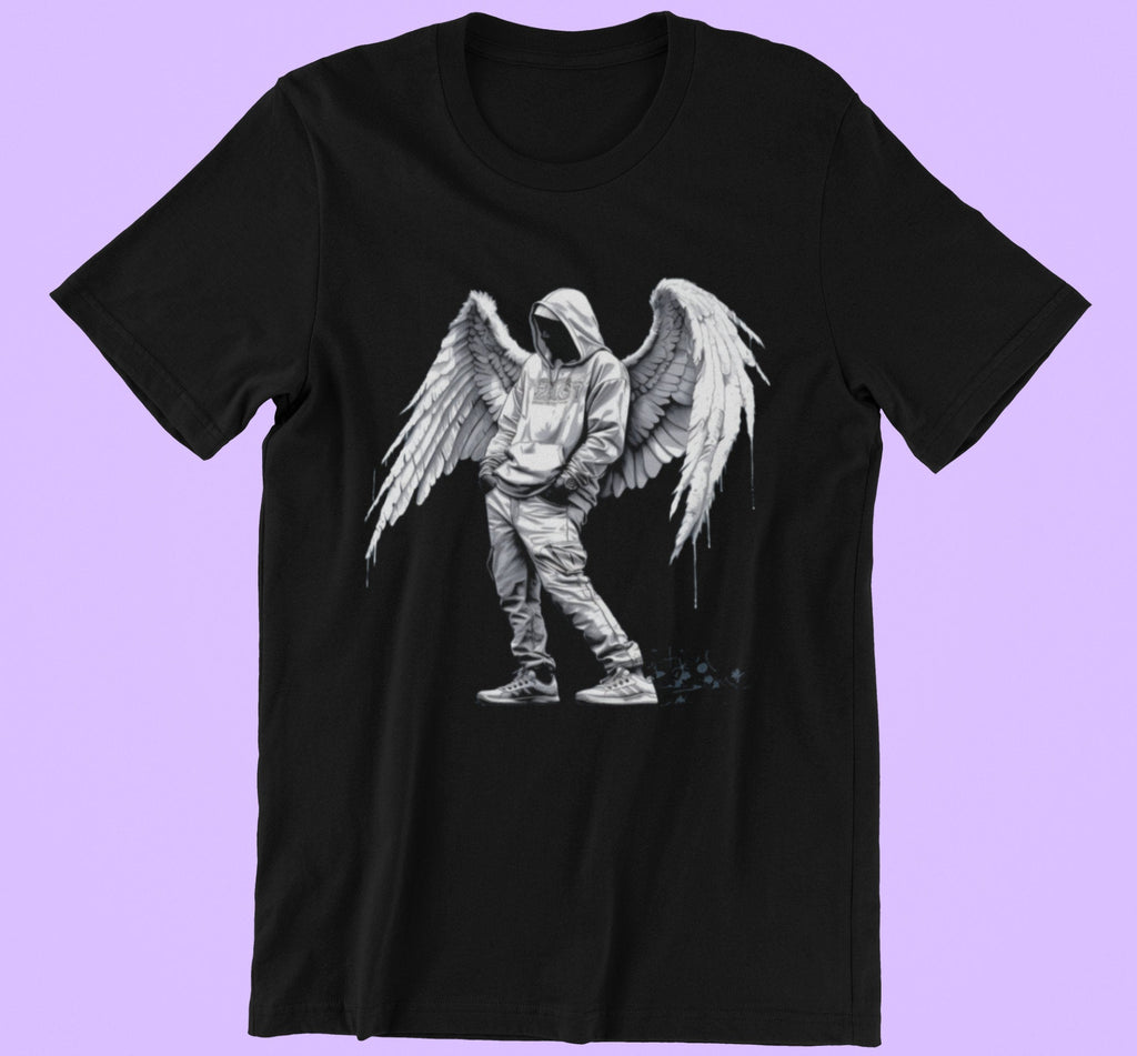 Hip Hop Angel Wings Urban Graffiti Art Tee Unisex