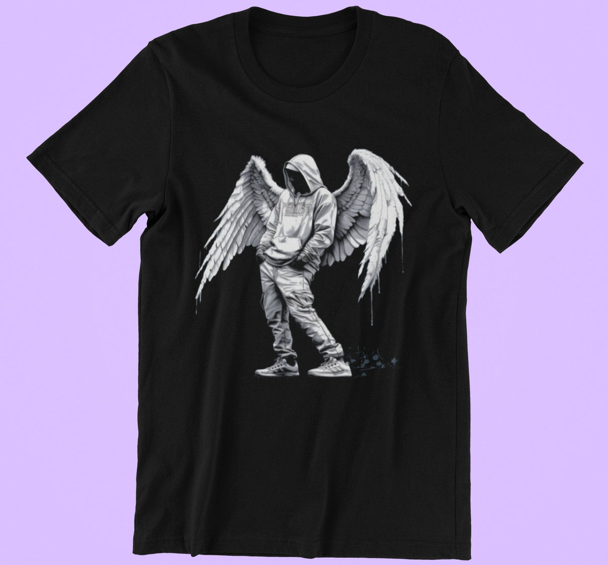 Hip Hop Angel Wings Urban Graffiti Art Tee Unisex