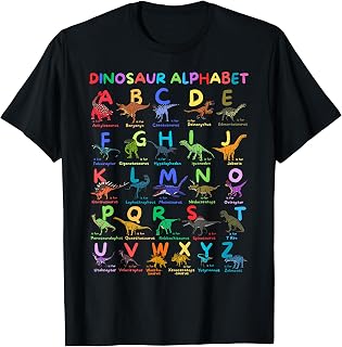Dinosaur Alphabet A-Z Dino Abc Chart Future Paleontologist
