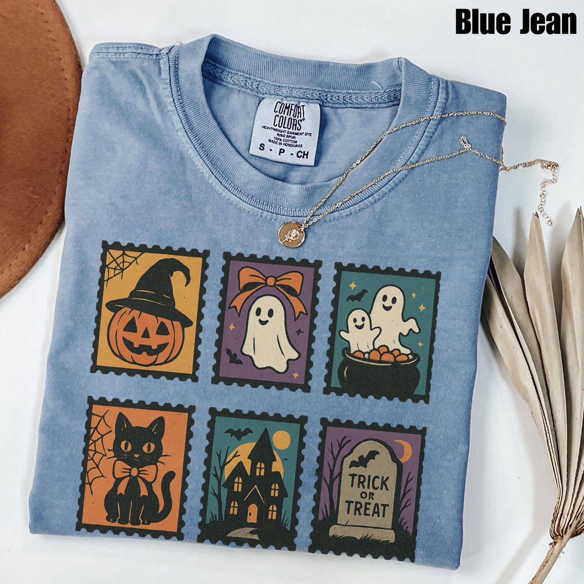 Halloween Ghost Pumpkin Cat Comfort Colors Ghos Retro Ghost Tee Halloween Fall Spooky Ca