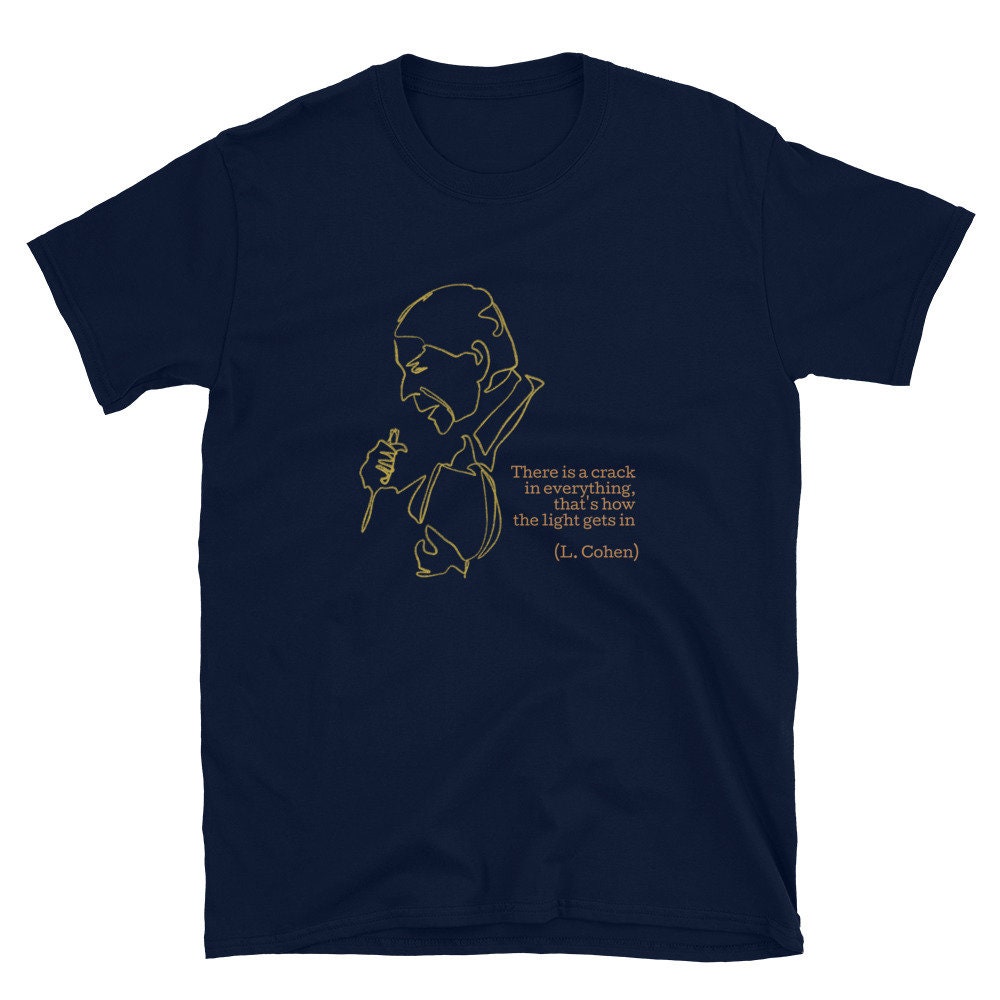 Leonard Cohen Line Drawing Crack Unisex