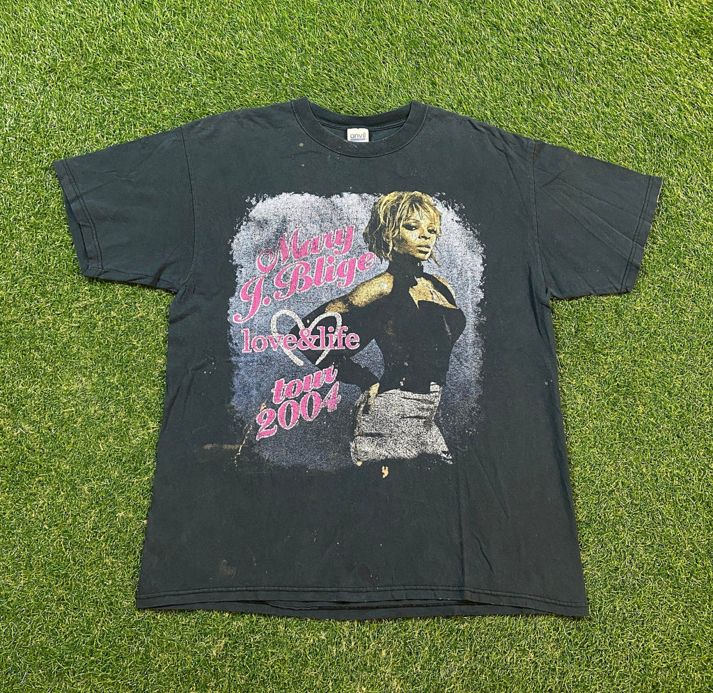 Vintage Mary Blige Tee Anvil Size Xtra Large Xl Love Life Tour 2004 Soul Music Merch 00s