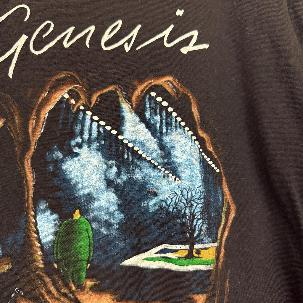 Vintage 1980s Genesis Tour Tee Black Prog Rock Size Small