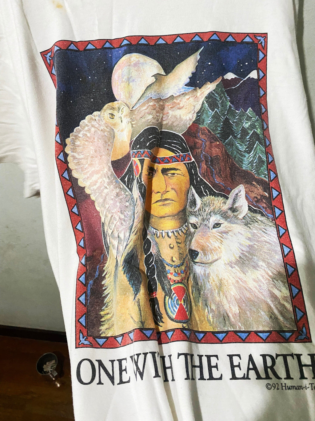 Vintage 1992 Human Tees Earth Size Xl Unisex