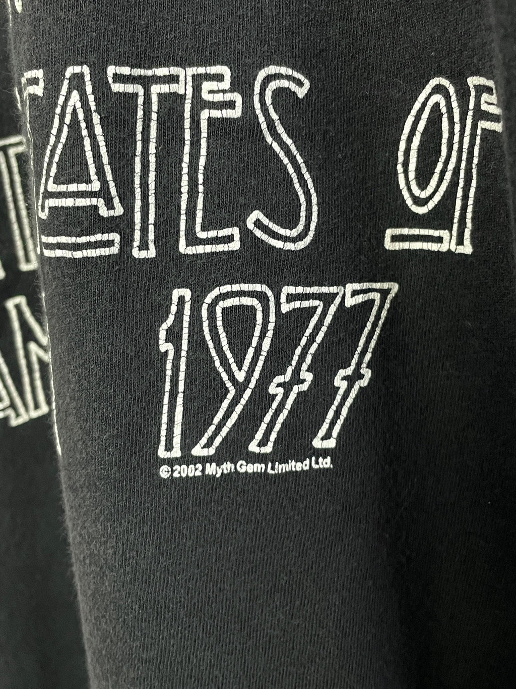Vintage 2002 Led Zeppelin 1977 Tour America Made Usa Rock Band Concert Fits Size Medium