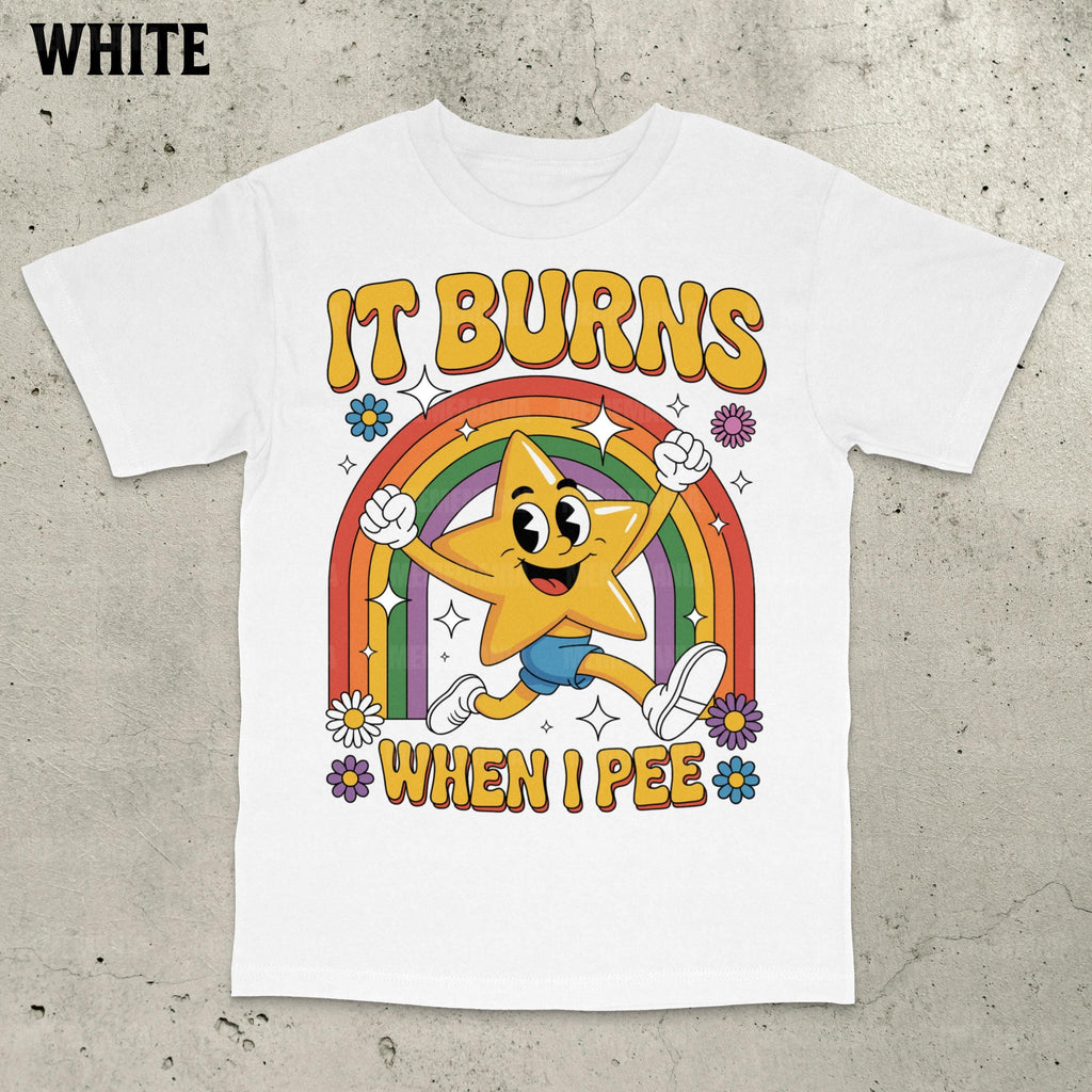 Saying Burns Pee 90s Vintage Bootleg Unisex