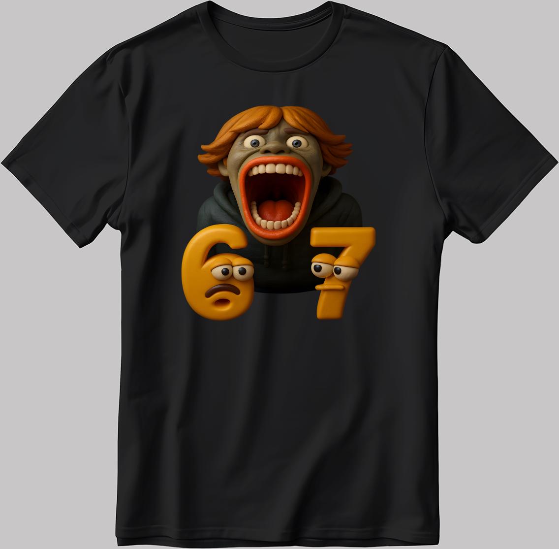 Six Seven Meme 67 3d Pic White-Black Ka215 Unisex