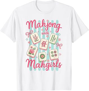Mahjong Mahgirls Summer Game Night Tile Game Unisex