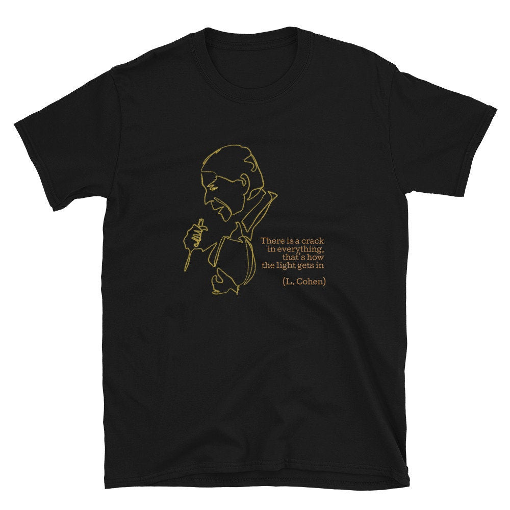 Leonard Cohen Line Drawing Crack Unisex