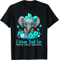Teal Elephant Teal Ovarian Cancer Awareness Unisex