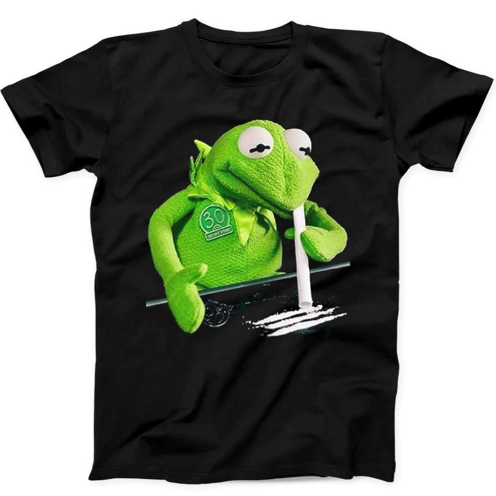 Frog Cocaine Muppet Drug Hipster Narcos Black B287 Unisex