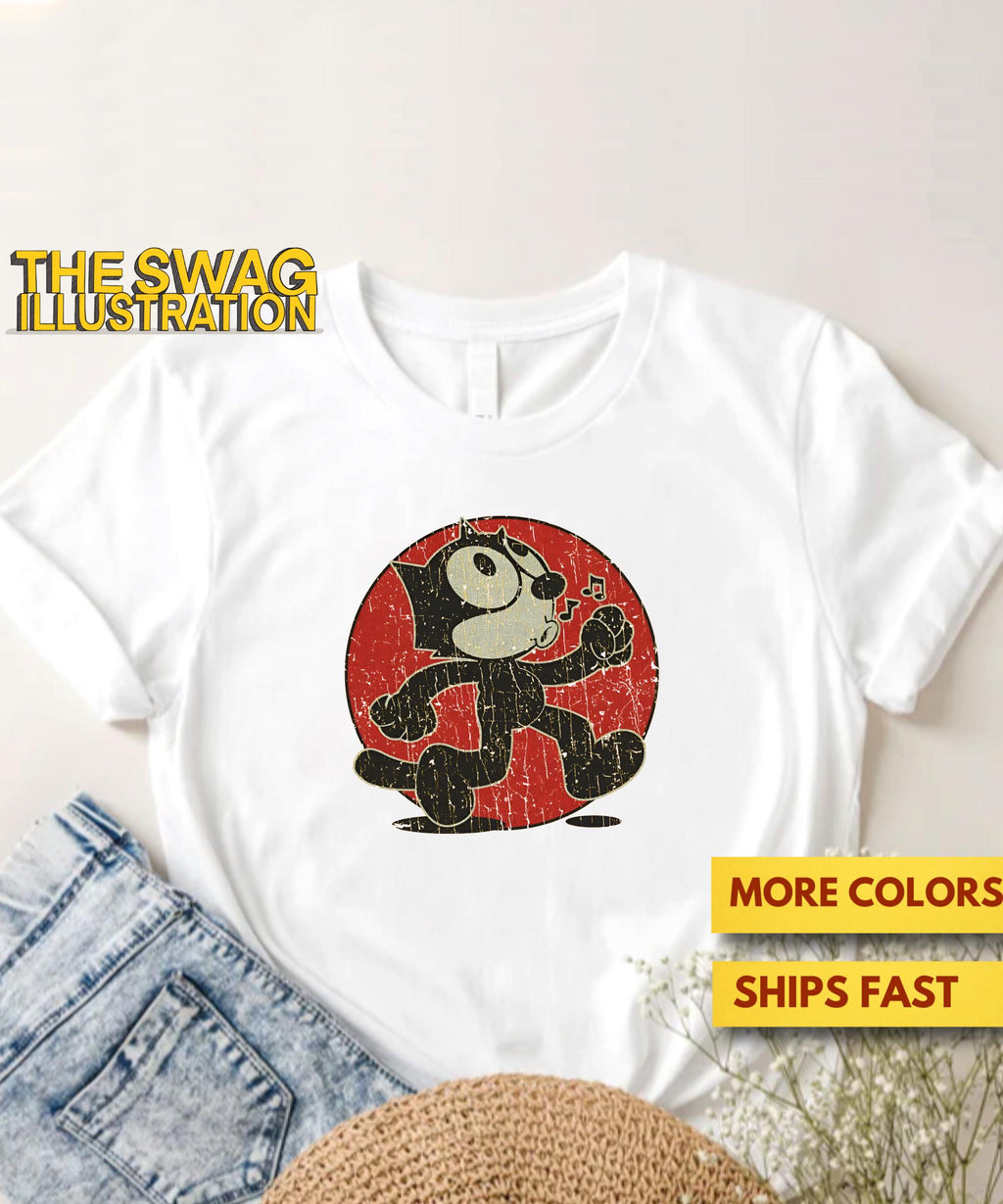 Vintage Felix Ca Distressed Cartoon Ultra Tee Unisex