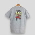 Vintage 90'S Rob Roskopp Pushead Gray Medium Rob Roskopp Skateboard Printed Nhs Streetwear Thrasher Skater Tee Size