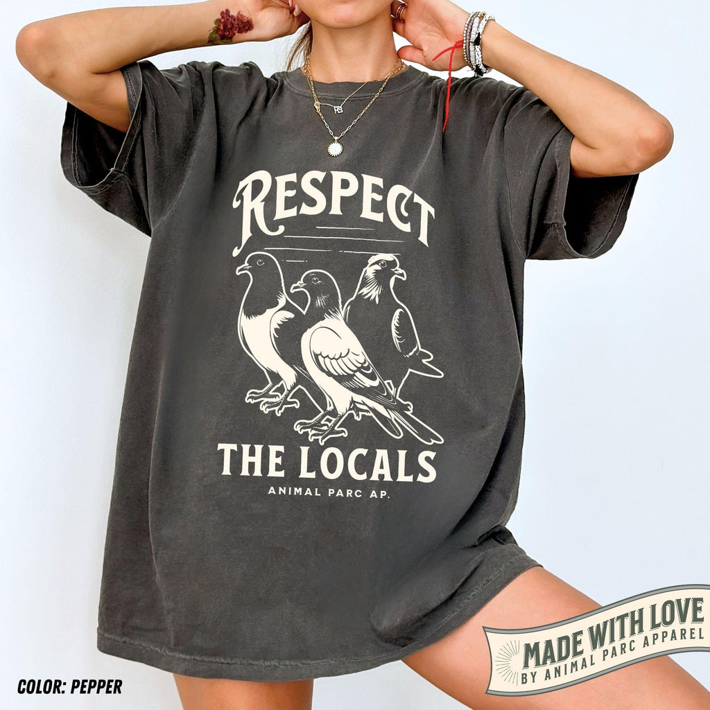 Respect Locals Pigeon Pigeon Lover Pigeons Vintage Tee Pigeon Silly Dove Tee Animals