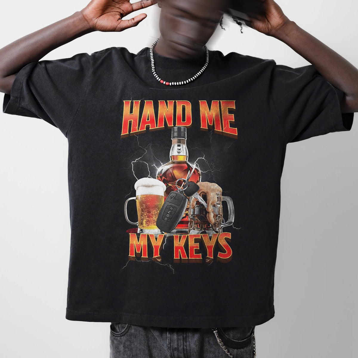 Hand Keys Meme Tee Offensive Humor Unisex