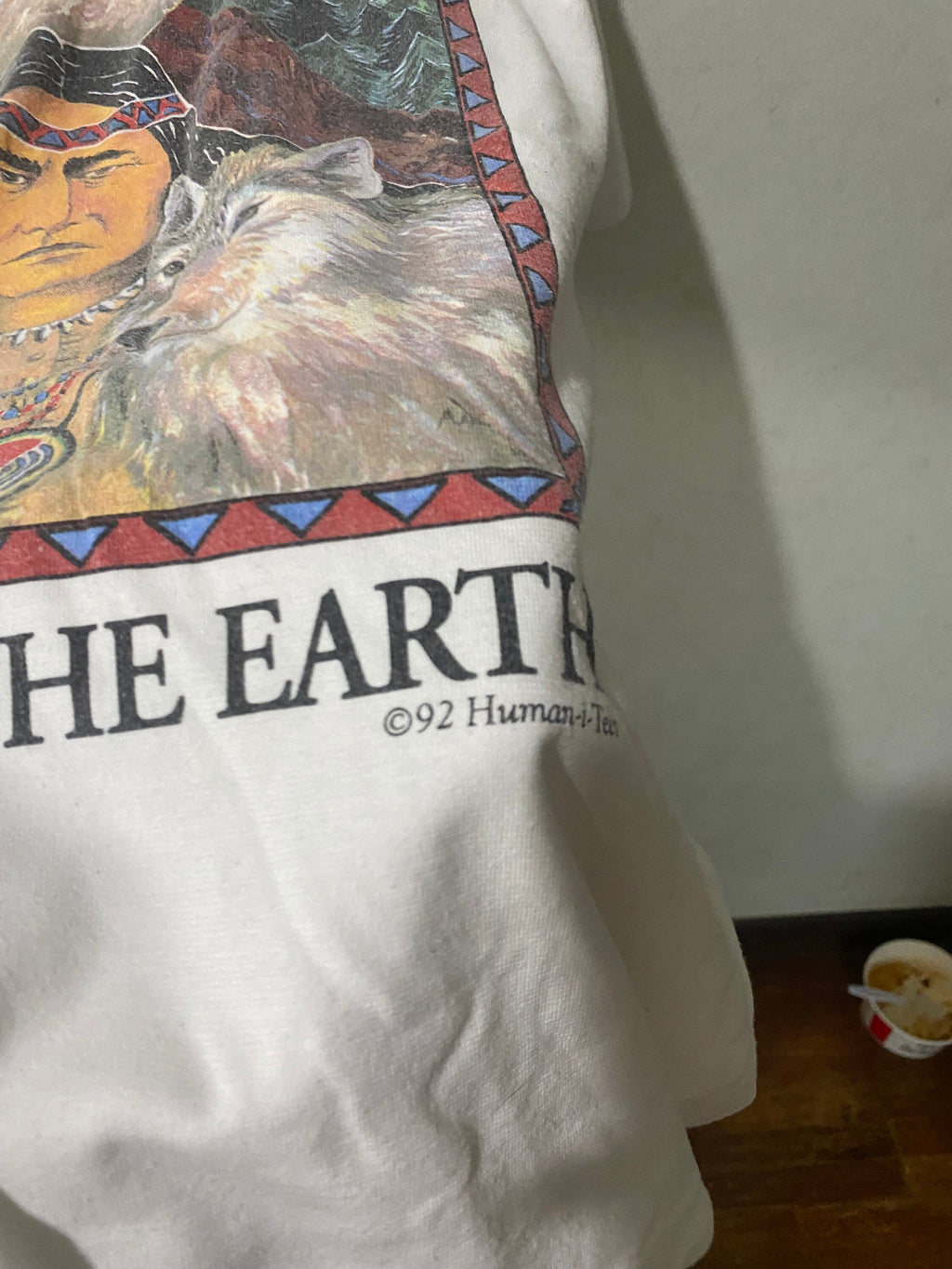 Vintage 1992 Human Tees Earth Size Xl Unisex