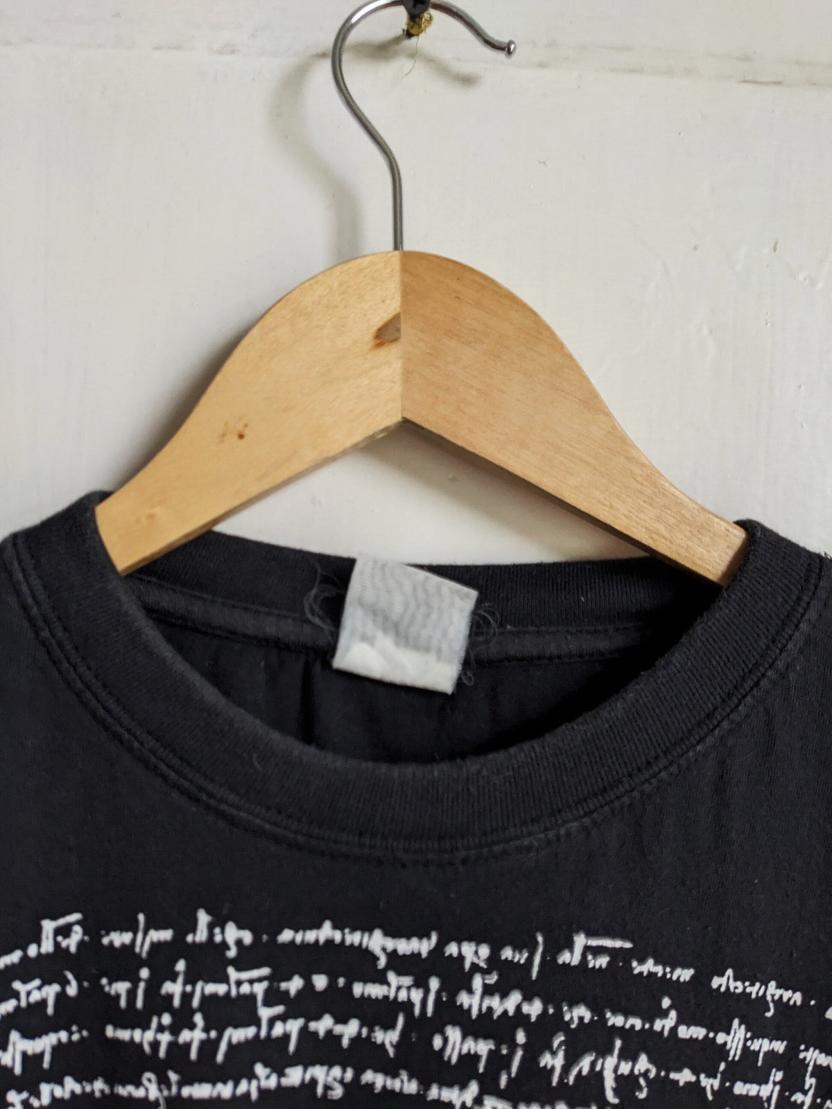 Vintage Leonardo Da Vinci Bicycle Art Sketch Tee Black Xl