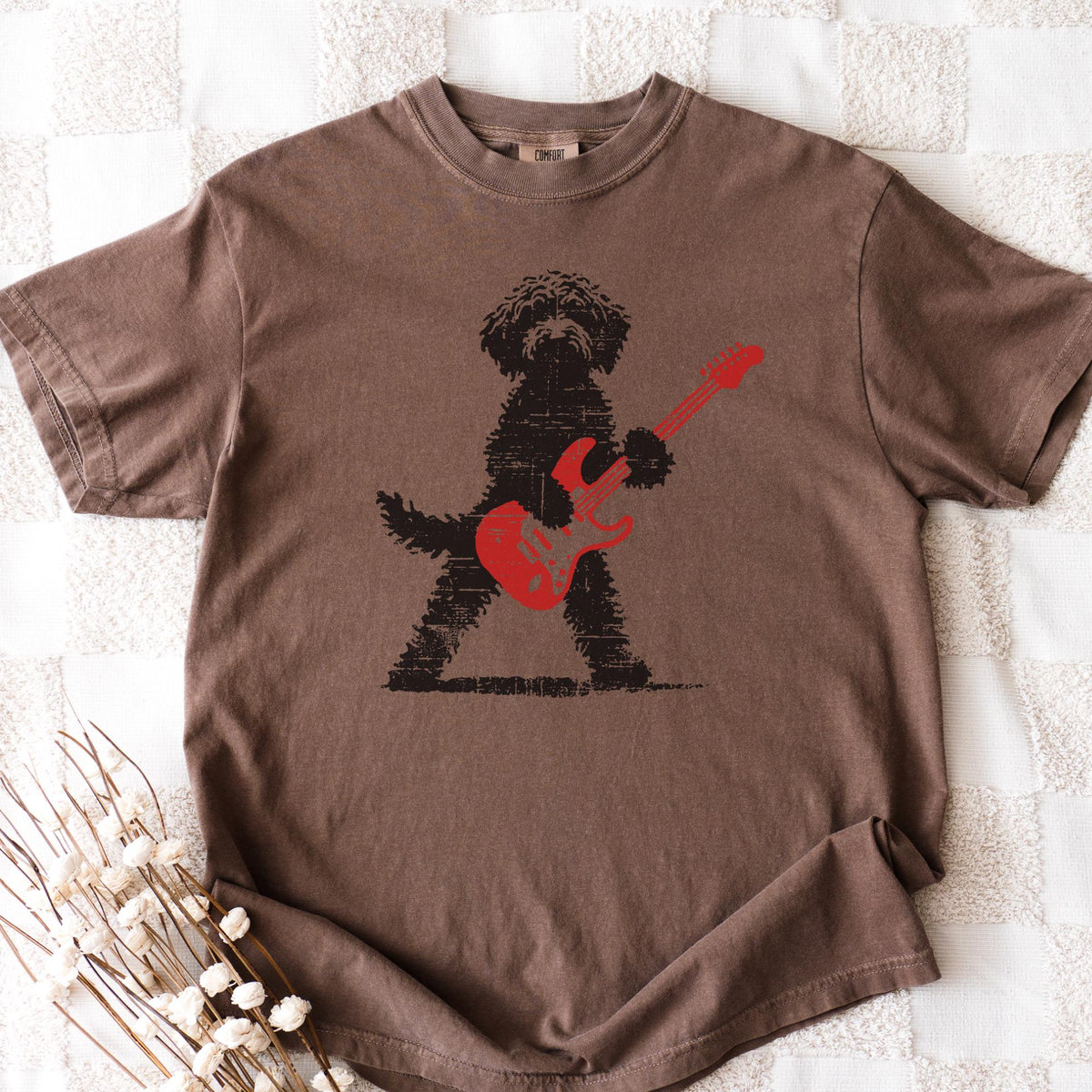Goldendoodle Rock Guitar Music Lover Tee Doodle Mom Dad Gif Rock Dog