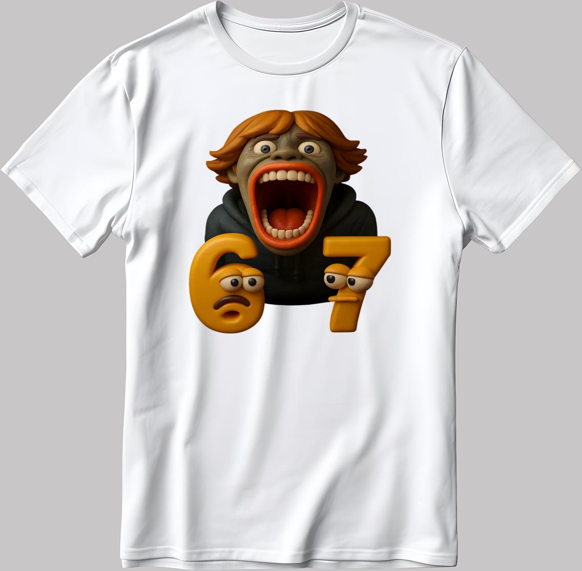 Six Seven Meme 67 3d Pic White-Black Ka215 Unisex