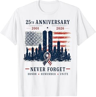 25th Anniversary September 11 2001 Memorial Day Usa Flag