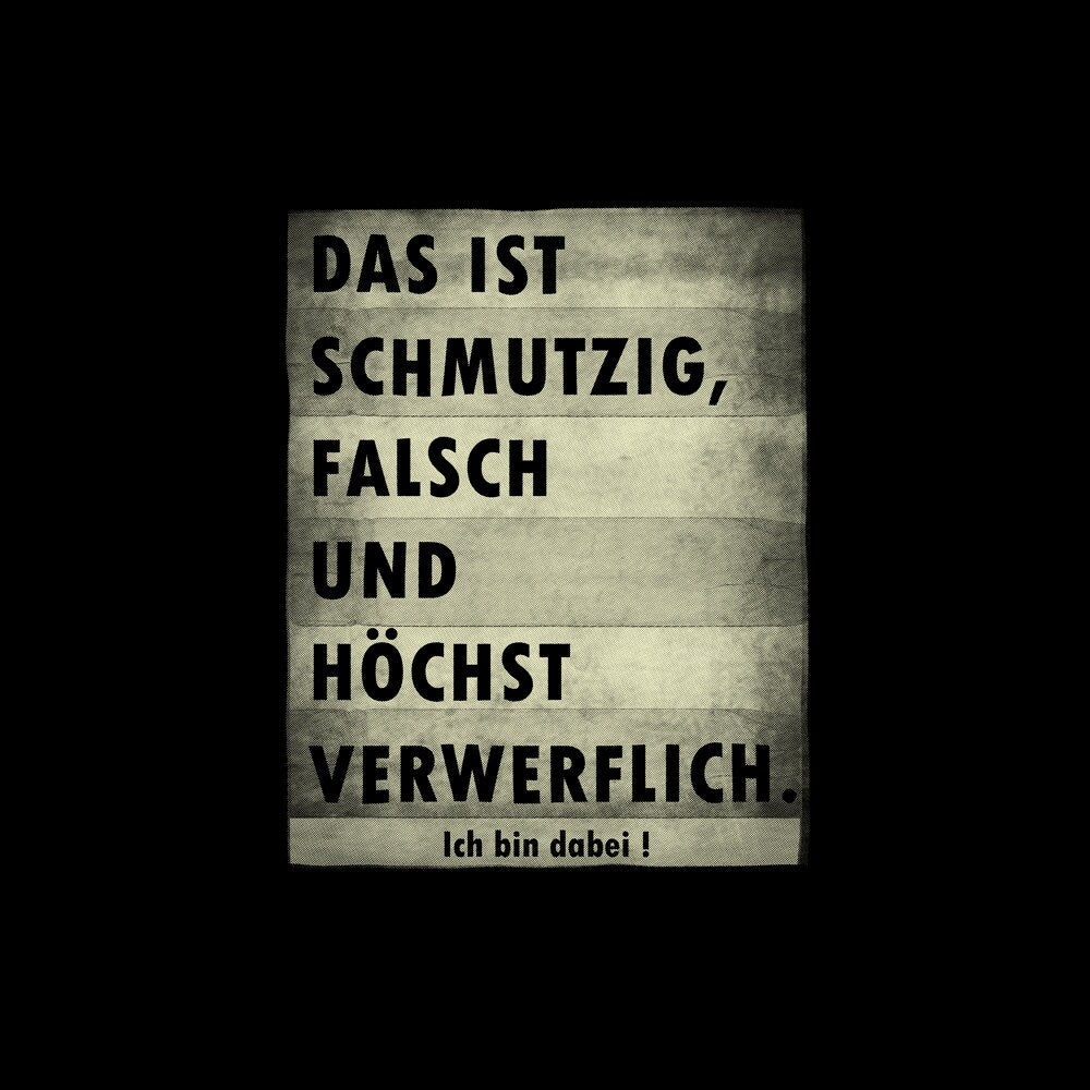 German Saying Dirty Wrong Highly Reprehensible Count Black S-Xxxxxl