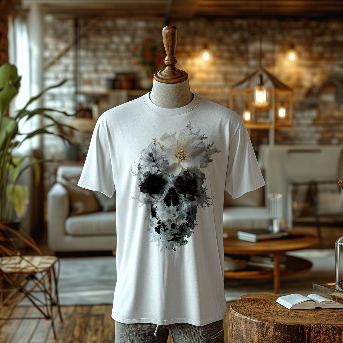 Floral Skull Bella Canvas Unisex