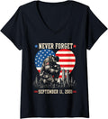 Never Forget September 11 2001 Memorial Day America Flag V-Neck