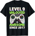 Level Unlocked Since 2017 9th Birthday Gaming Unisex