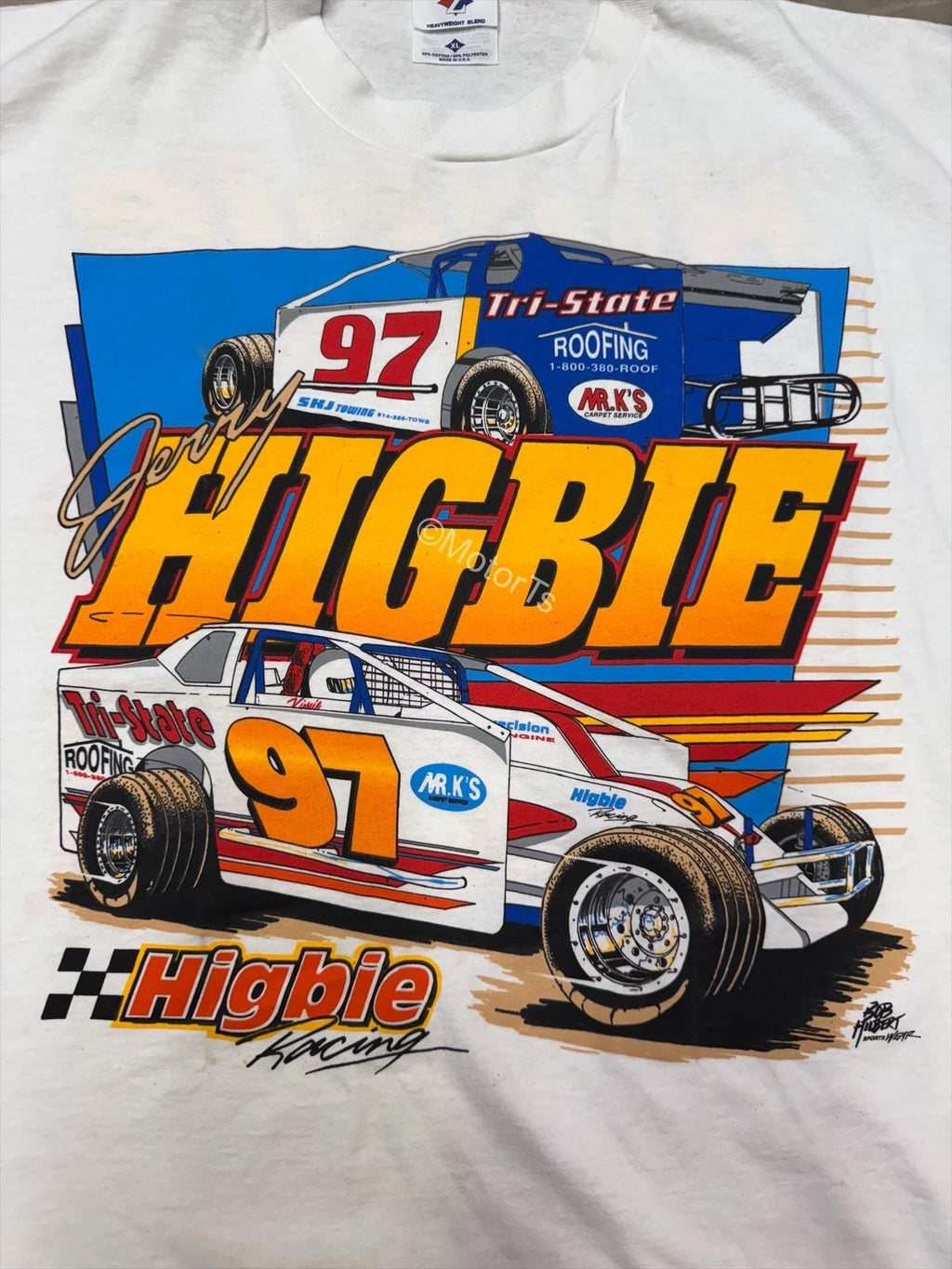 Vintage 90s Jerry Higbie 97 Higbie Racing Modified Racing Tee Xl