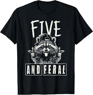 Feral Five Raccoon 5th Birthday Unisex