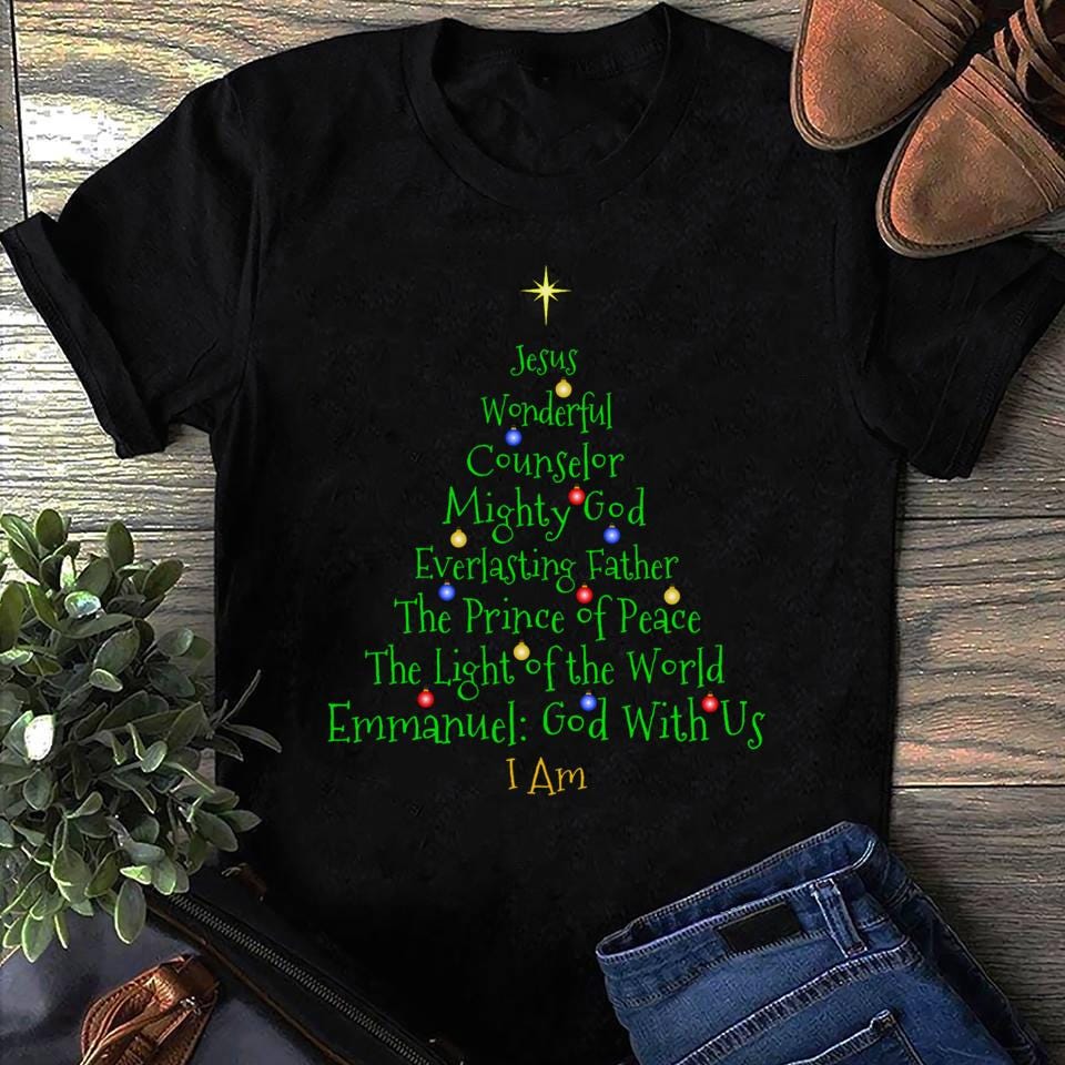 Christian Christmas Bible Names Jesus Tree Shaped Jesus God Christian