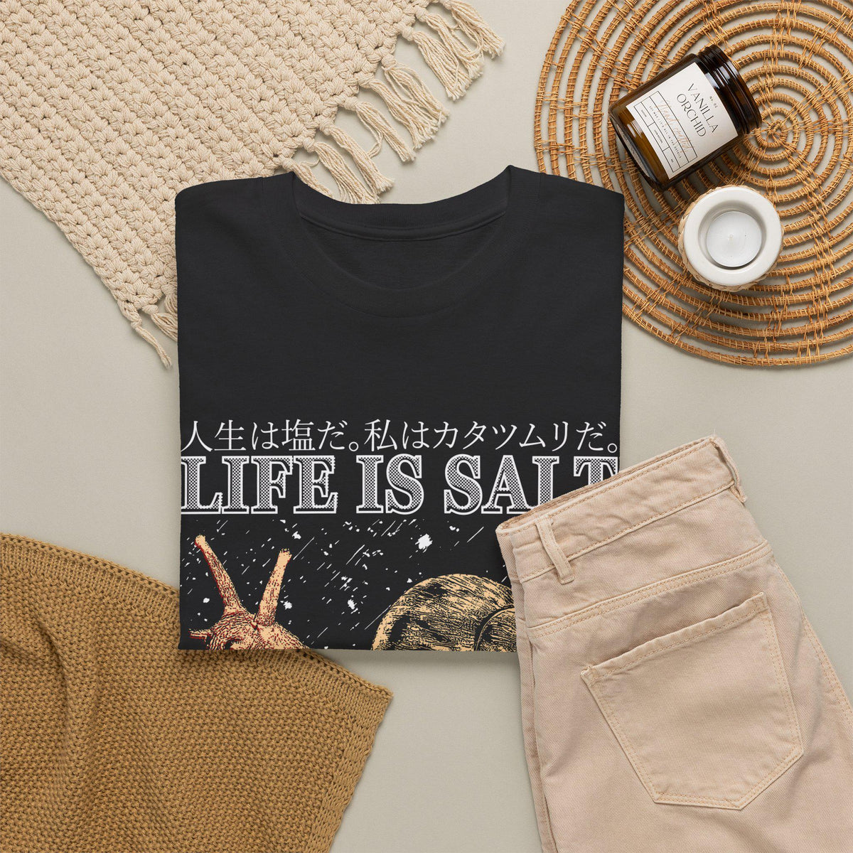 Life Salt Am Snail Vintage Japanese Unisex
