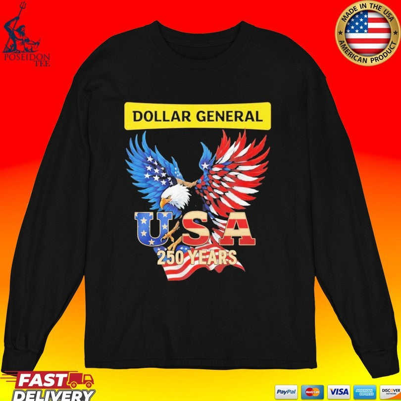 Eagle Dollar General 250 Years Of America Usa Flag Unisex