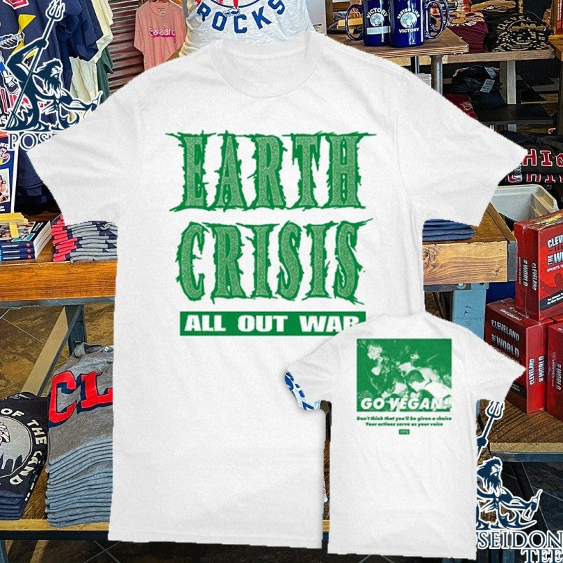 Earth Crisis All Out War Go Vegan Unisex