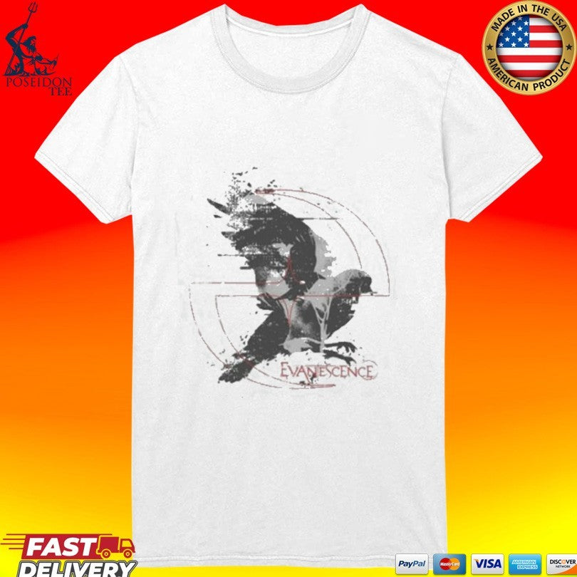 Evanescence Dove Logo Red Raglan Unisex