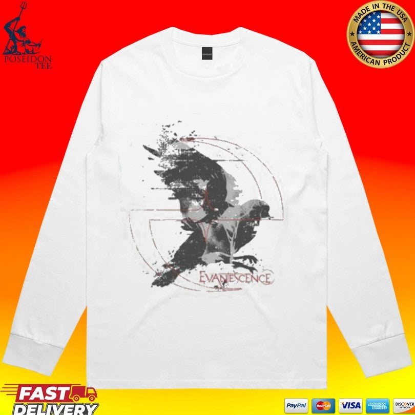 Evanescence Dove Logo Red Raglan Unisex