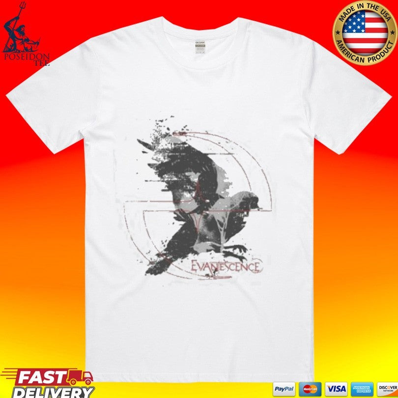 Evanescence Dove Logo Red Raglan Unisex