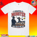 Fastpitch Softball Game Field Stars I Created A Monster She Calls Me Dad Unisex